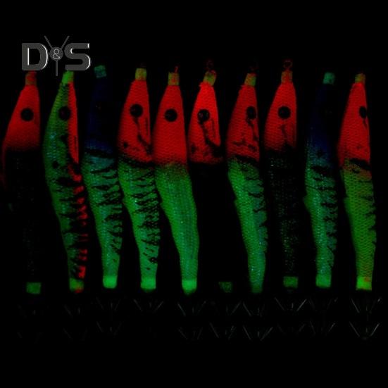 10.7CM/6.5G Bionic Shrimp Lure with Squid Hook Glow-in-the-dark Realistic Artificial Bait Saltwater Freshwater Bass Walleye Trout Fishing Accessories