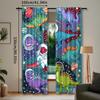 Set Of 2 Cartoon Dinosaur Space Adventure Curtains Polyester Drapes Bedroom Living Room Study Machine Blackout Made Window Treatment