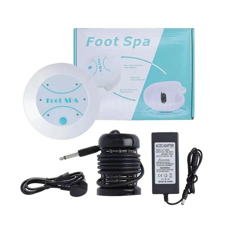 Detox Ionic Foot Spa Bath Machine Mini Foot Bath Ion Detoxifier Cleanse Footspa Vibration Best Care Arrays Aqua Health Therapy