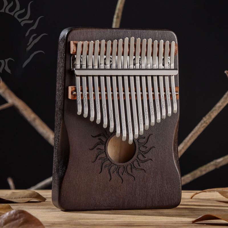 Hluru Kalimba 21 Keys Full Wood Maple 17 Keys Kalimba with Sound Hole Mbira For Beginner Musical Instrument