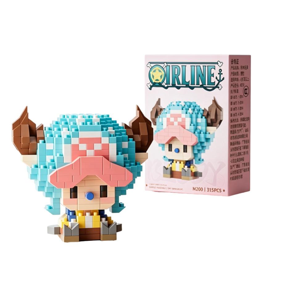 Anime Building Block Chopper Buggy Assembly Micro Building Block Zoro Robin Character Model Mini Bricks Figure Toys For Gift