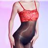 Oil Bright Jumpsuits Shiny Stocking Smooth Bodysuits Women 5D Glossy Lace Patchwork Pantyhose Lady Suspenders Rompers Catsuits