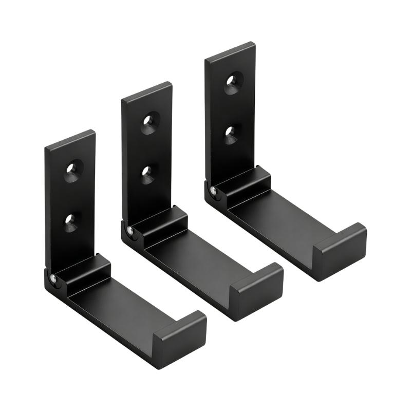 Entryway Home Wall Hook 3 Pack, Fold Down Hanging Hook Set with Metal Finish for Clothes Hats Bags and Daily Gear