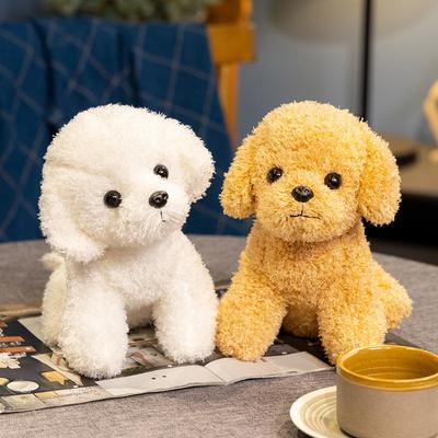 19/24cm Cute Dog Plush Toy Stuffed Animal Puppy Plushies Lovely White Dog Doll Birthday Gifts Girl Kids