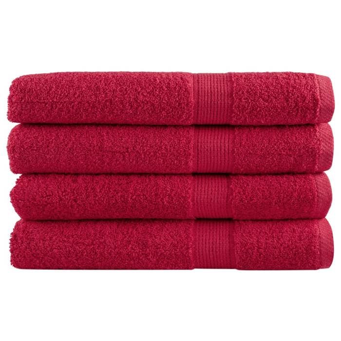 VidaXL Serviettes de Sauna de Qualité Supérieure 4 pcs, Paréos de Sauna, Draps de Bain, Serviettes de Douche Salle de Bain 137411