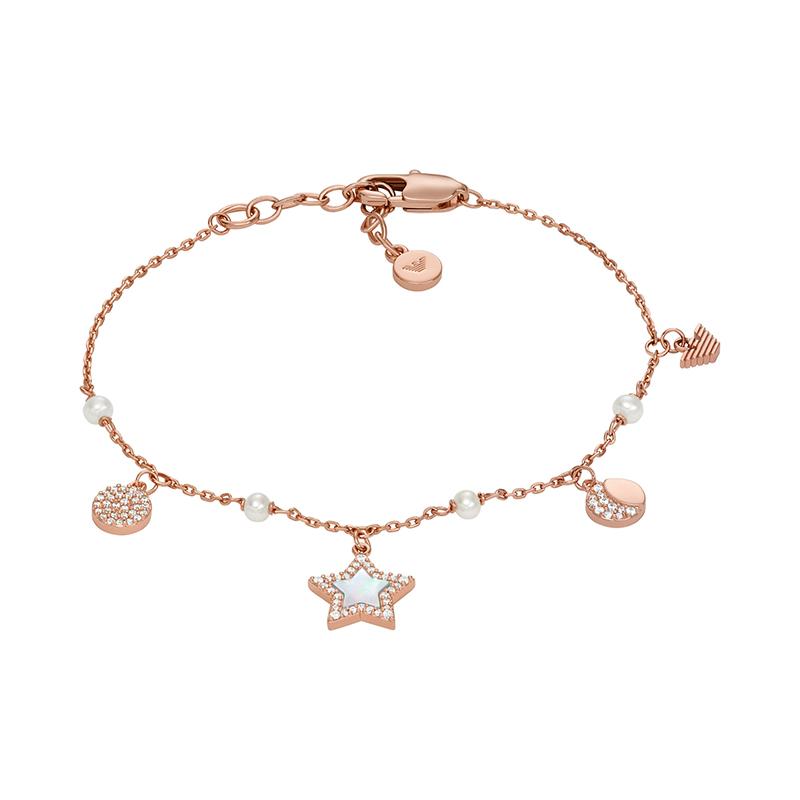 

Emporio Armani Star And Moon Series Pearl Mother Of Pearl Luxury Bracelet Women bracelet Rose-Gold EGS3107221 Basic Packaging-Box