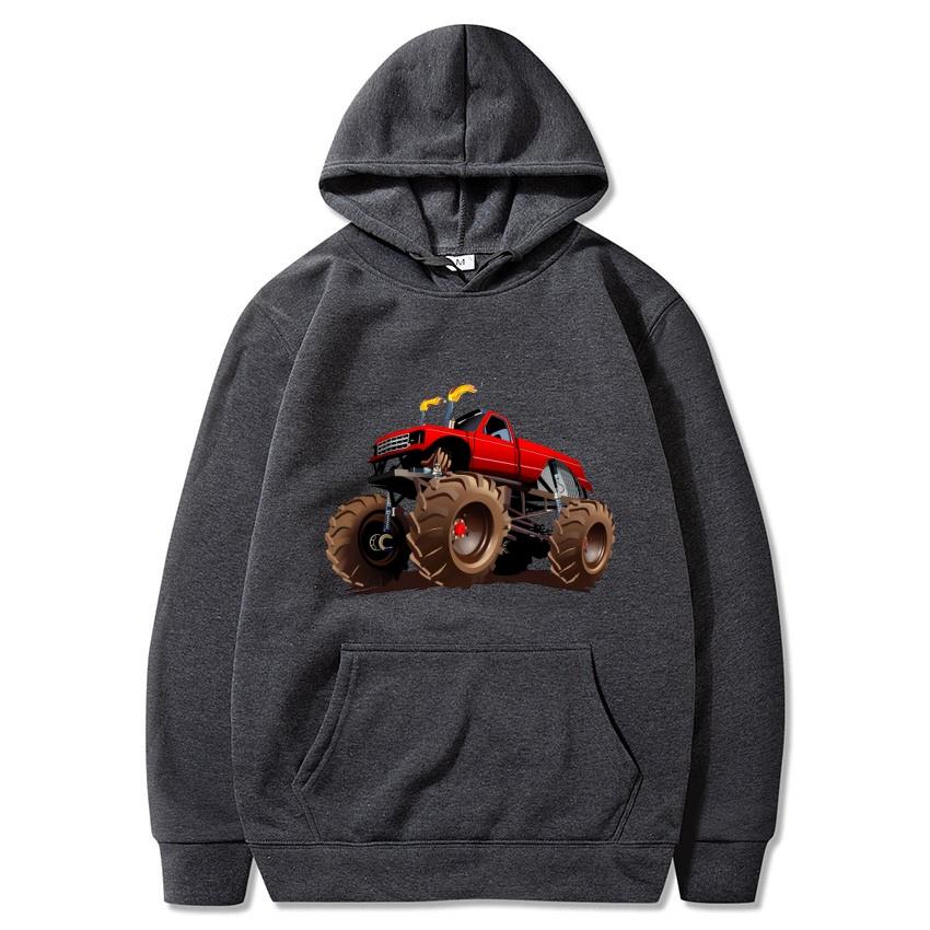 American Monster Truck Bigfoot Printed Hoodie Autumn/Winter New Street Fashion Hoodie Daily Casual Warm Hoodie Holiday Gift