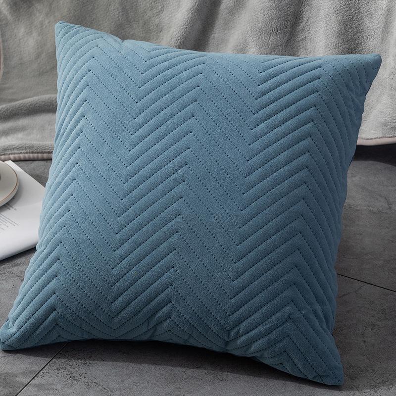 Quilted Velvet Pillowcase Throw Pillow Covers Home Decor Simple Sofa Cushion Cover Decor