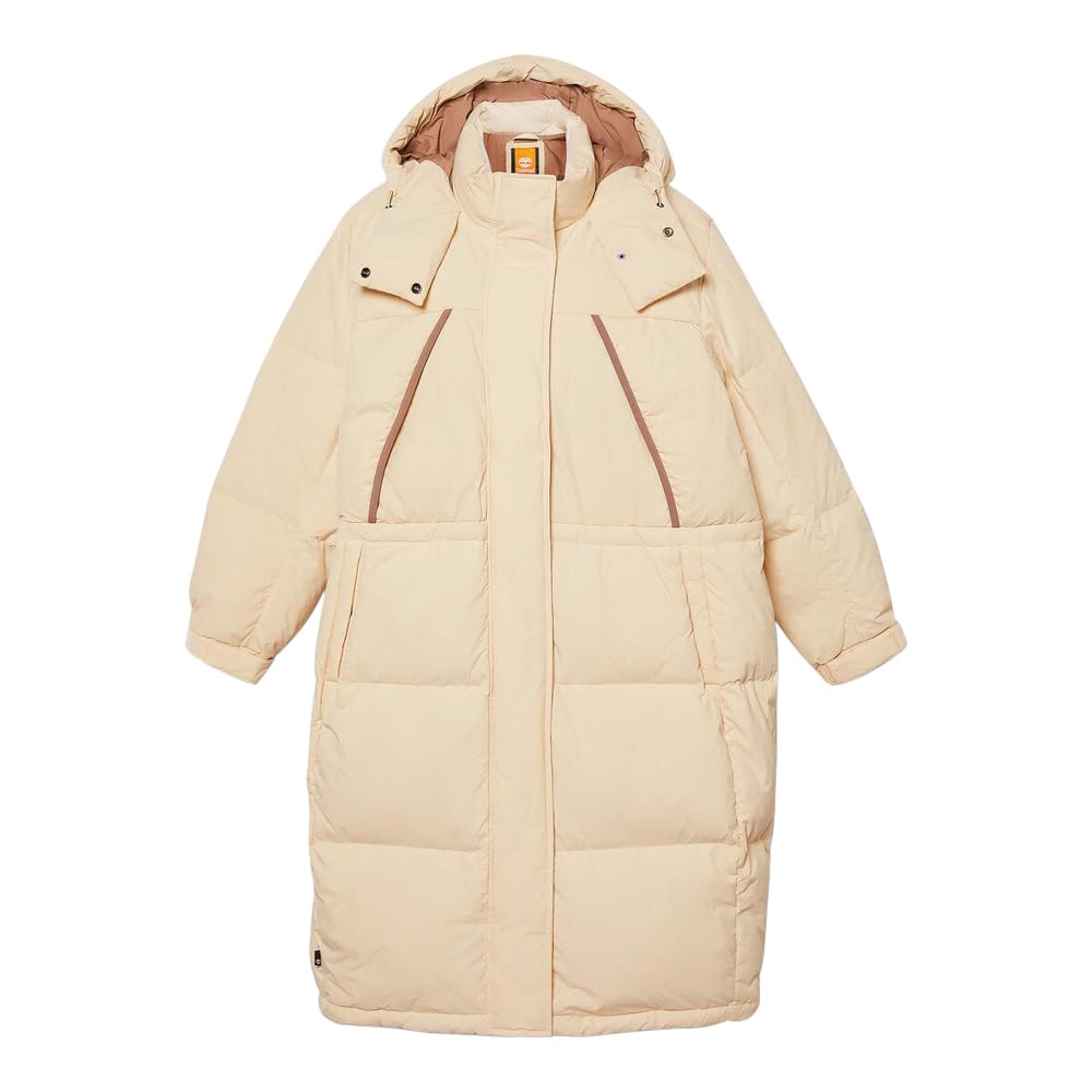 Timberland Hawker Recycled Down Puffer Long Parka, Women's, Angora Size L (TB0A5ZC3EFL1)