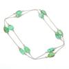 Natural Chalcedony Gemstone 925 Sterling Silver Jewelry Necklace 18" ASN-6099