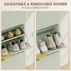 Elegant Three-Drawer Shoe Cabinet - Light Green