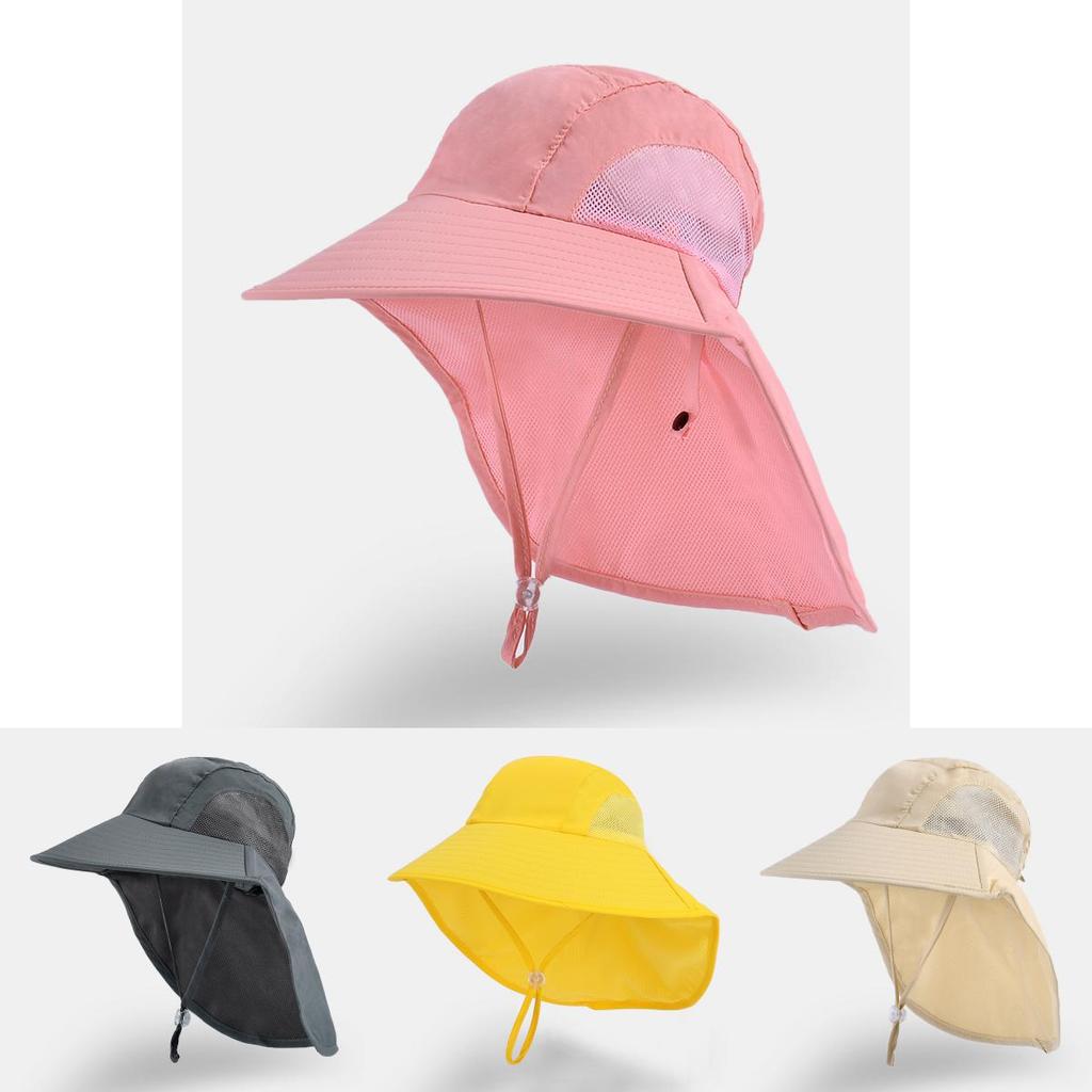 Kids Summer Fisherman Hat With Large Brim Sun Protection For Outdoor Play And Beach Days