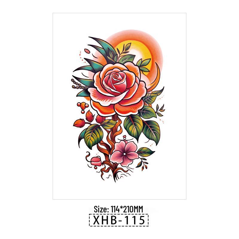 Skull Geisha Sweatproof Tattoo Sticker - Women's Small Full Arm Design