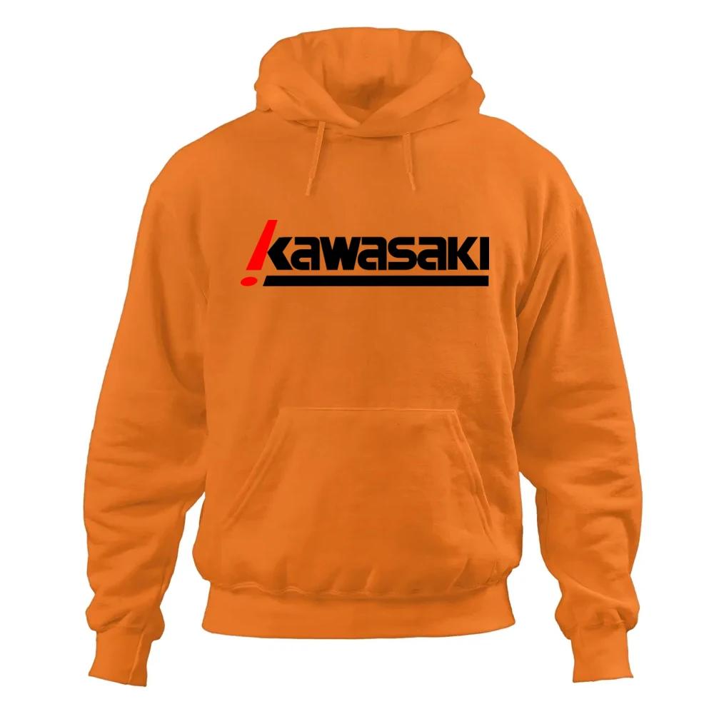 Nová pánská streetová závodní souprava mikina s kapucí Kawasaki nadměrné sportovní oblečení volný pulovr cool