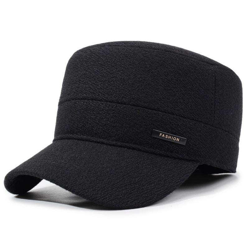 

Теплая бархатная шляпа для среднего и пожилого возраста, осенне-зимняя плоская кепка, холодостойкая уличная мужская толстая шапка