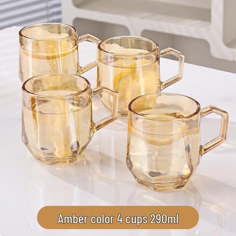 Qiwei Heat-Resistant Glass Cup Set with Handles