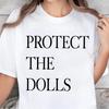 Protect The Dolls Letter T Shirts Unisex Fashion Casual Merch Shirt Kpop Short Sleeve Shirt Kpop Harajuku Print Top Tees Tshirts