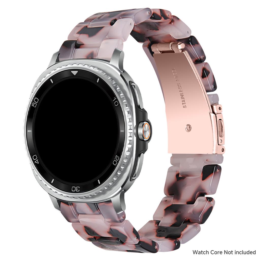 Bracelet en résine de luxe pour Samsung galaxy watch 8/8 classic 46mm Bracelet à maillons transparent pour galaxy watch ultra 2025/7 47mm bracelet