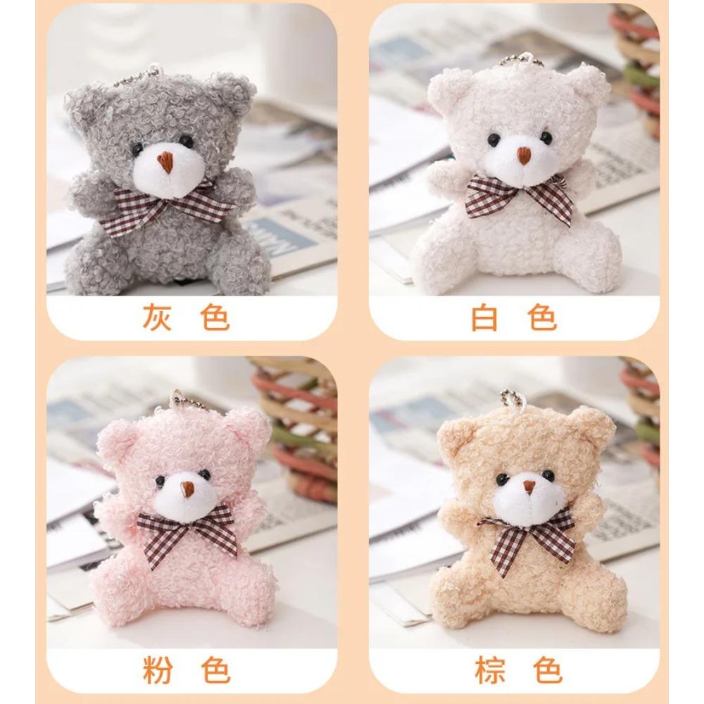 Roztomilý mäkký plyšový medveď Mini plyšové medvedíky Plyšové hračky Kľúčenka Party Svadobná Vianočná Dekorácia Darčeky Detská kľúčenka Prívesok Bábika