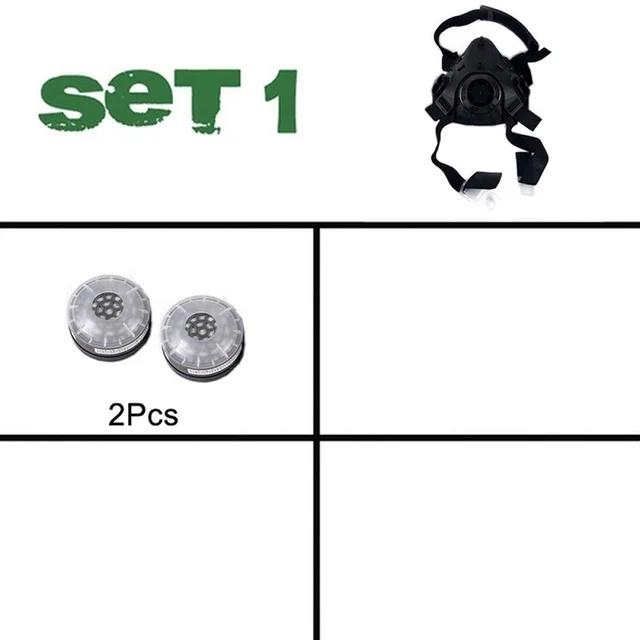 9578 Half Face Dust  Reusable Respirator Replaceable Filters For Carpenter Polishing Work Daily Haze Safety Protection
