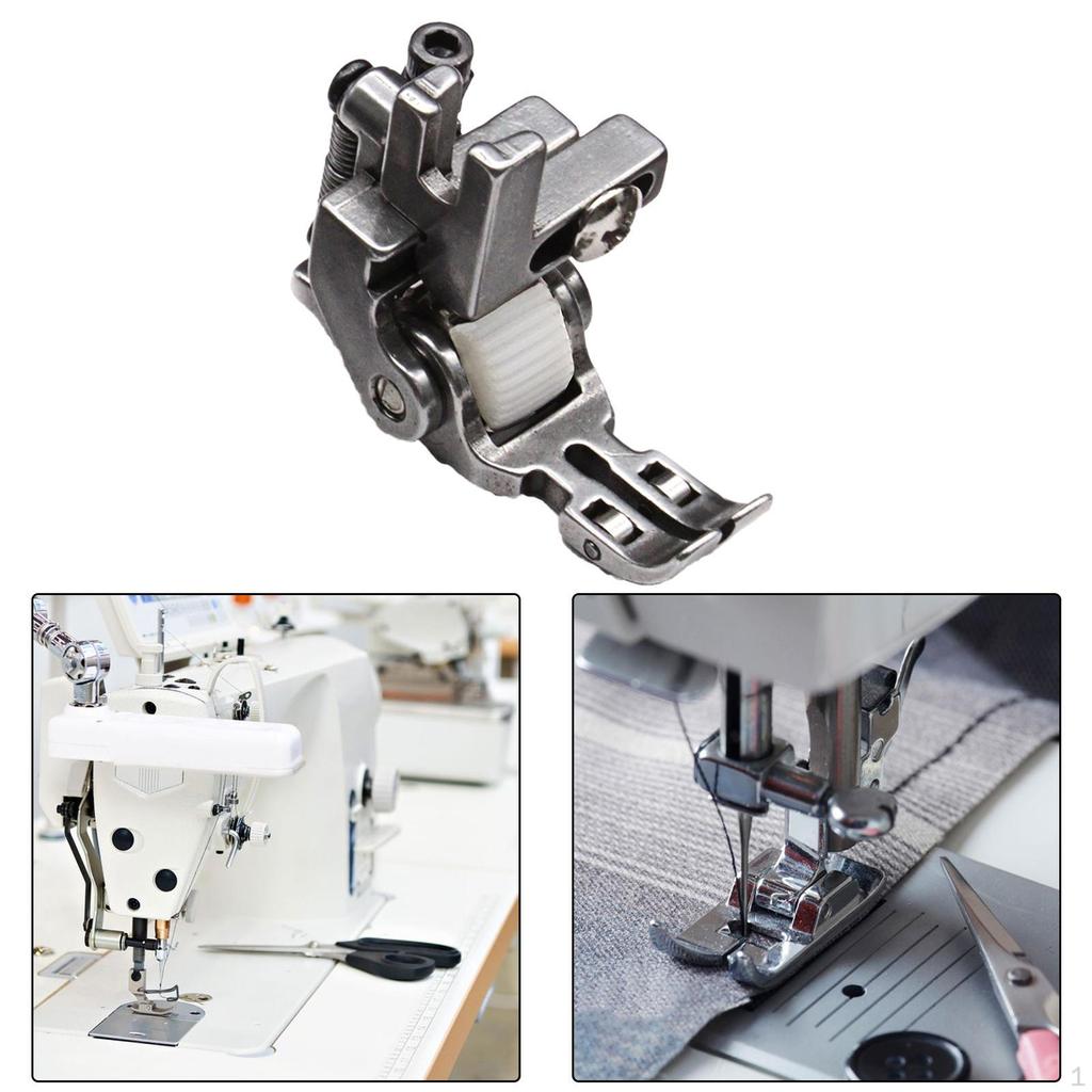Heavy Duty Sewing Machine Attachment - Durable Steel Roller Presser Foot for Thick Fabrics