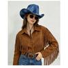 Women Men Vintage Western Cowboy Jazz Hat Outdoor Sun Protection