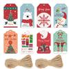 Superior-Grade 50Pcs High-Standard Nice First-Class Merry First-Class Christmas First-Class Tree Premium-Quality Tags Superior-Grade Cards Top-Grade