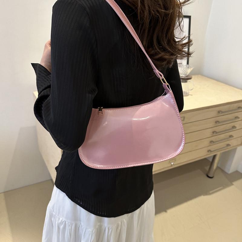 Retro Solid Color PU Leather Shoulder Underarm Bag Women's Fashion Handbags Casual Purses and Handbag Ladies Hobo Bags
