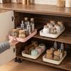 Anti-slip Pull Out Storage Tray Plastic Spice Box Storage Rack Drawer Spice Rack  for Living Room