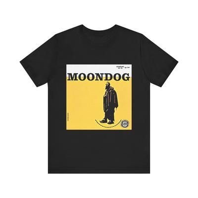 Moondog Grafický potisk Jazzové umění Crewneck Unisex Žerzejové Tričko s krátkým rukávem