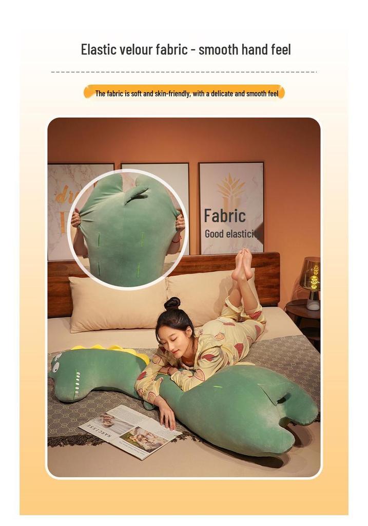 Adorable Cartoon Leg-Clamping Hugging Pillow for Girls - Single-Sided, Washable, Ideal for Side Sleepers