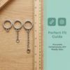 10Pcs Mirror Polish Keychains Keys Holder Spring Ring Clasp Keyring Split Ring  DIY Key Chains
