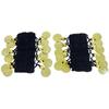 Multi-Color Chiffon Pendant Belly Dance Bracelet Set: Indian Dance Accessories - Hand and Ankle Jewelry