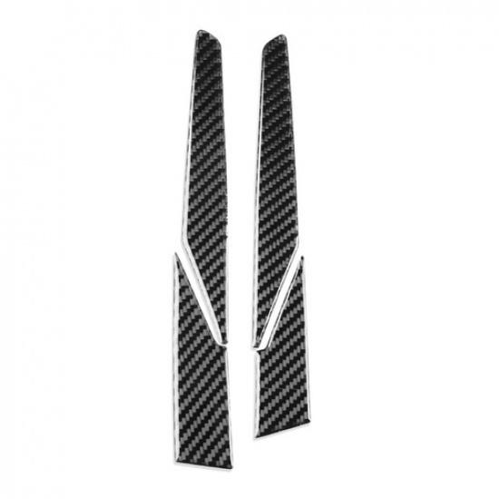 Real Carbon Fiber Side Rearview Mirror Cover Trim Strip For Hyundai Kona N 18-23