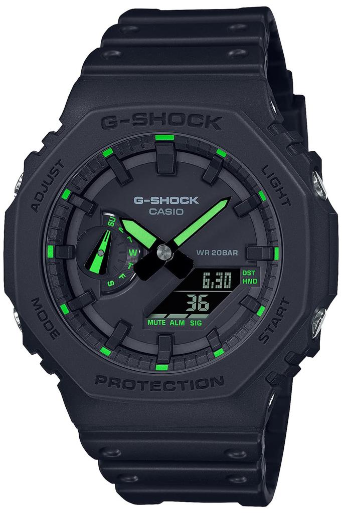 Casio Neon Accent Series Black G-Shock GA-2100-1A3JF Men's Watch,