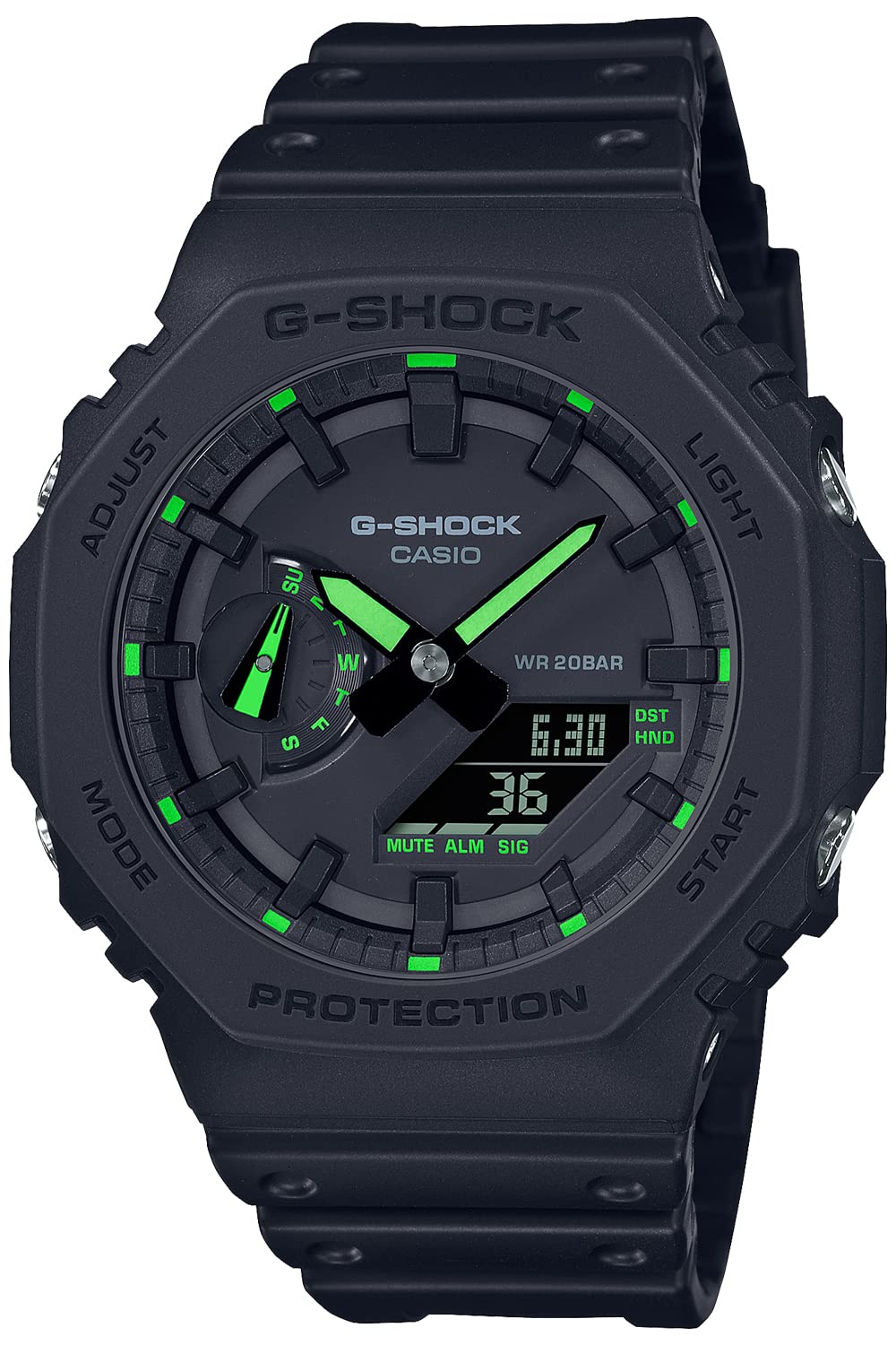 

Casio СЕРИЯ NEON ACCENT Черные часы G-Shock GA-2100-1A3JF Мужские
