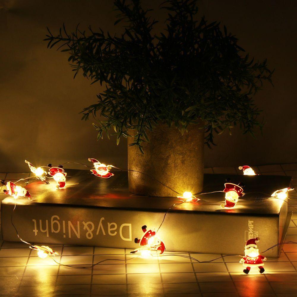 Elk Xmas LED Light String Santa Claus Christmas Lamp Gift Christmas Fairy Lights  New Year