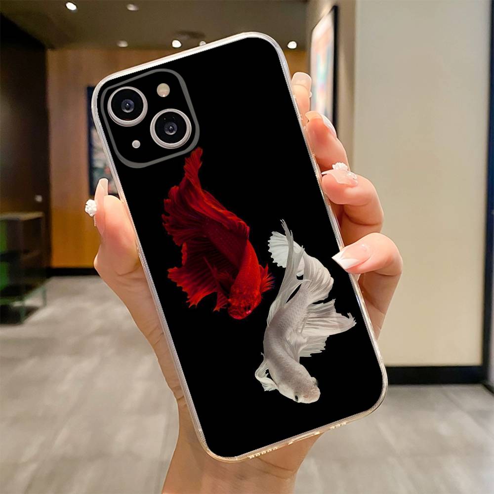 Fishes Case Phone Case For iPhone 17 16e 16 15 14 13 12 11mini Pro Max X XR XSMAX 8 7 Air Plus Soft Cover