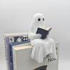 Funny Ghost Reading Statue Spooky Ghost Figurine Design Sitting Figurine For Desk Decoration Halloween Gifts For Families Friend