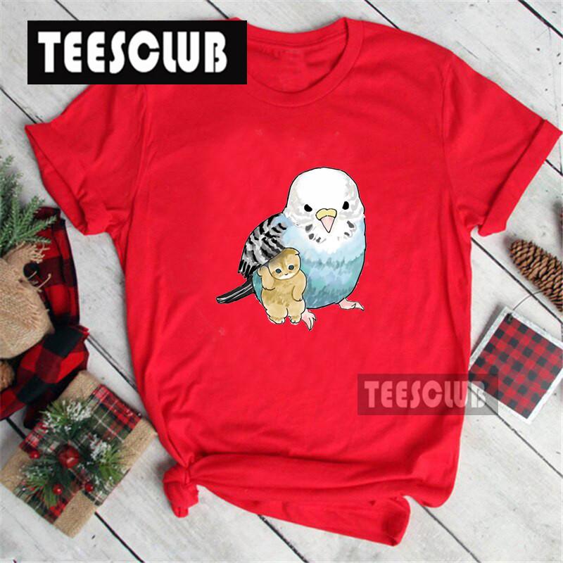 Women's Polyester 100% European-Style Cartoon Parrot Cat Print T-shirt Short Sleeve Harajuku Graphic Top Summer