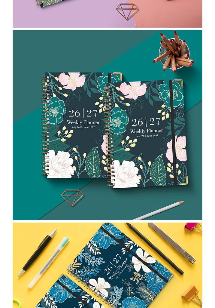 2026 A5 Spiral English Notebook & Planner