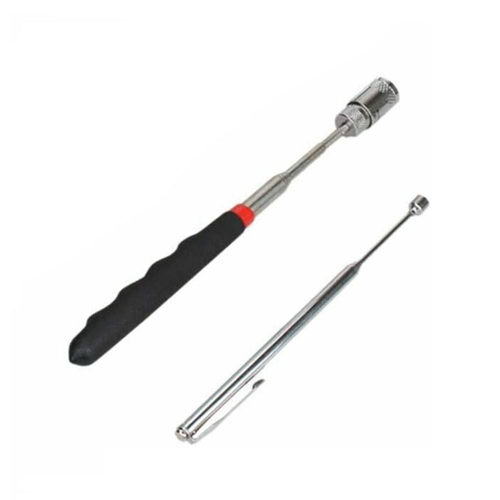 Metal Rod Magnet Pickup Tool 1.5lb 10lb Equipment Hand Tools Magnetic Replacement 2Pcs Kit Rubber Grip Metal Rod