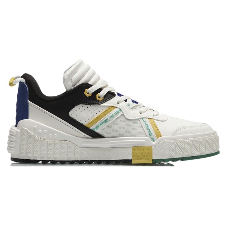 Li-Ning 001 Unblock Белоснежные черные мужские кроссовки AGCR123-2 39⅔ — фото 2