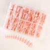 European American Medium Almond French Pointed Wearable False Nails - 360 Pieces