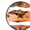 Wood Wall Clock Decorative Art 11.8 Inch Timepiece for Dining Room Office Bedroom Kitchen