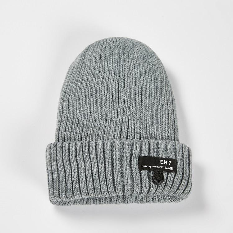 Fashion Sport Style Winter Hat Beanie Wool Baseball Cap Custom Black Knitted Hat for Women