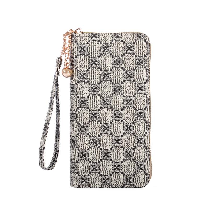 Woman Large Capacity Long Wallet Clutch Bag PU Leather Zipper Purse Card Bag Casual Multifunctional Phone Pouch Coin Purse Female