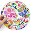50 Hand-Painted Flower Graffiti Stickers for Phone Cases and Luggage
