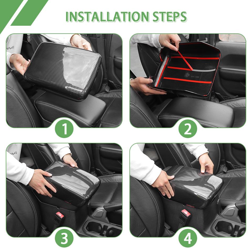 ABS Armlehnenbox Dekorpaneel Dekoration Abdeckung Aufkleber Für Jeep Wrangler JL JT Gladiator 2018 Up Autoinnenraumzubehör