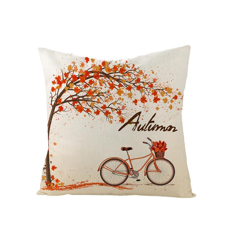 Thanksgiving Pillow Cover Maple Leaf Sunflower Polyester Cushion Cover Sofa Cushion Home Furnishings